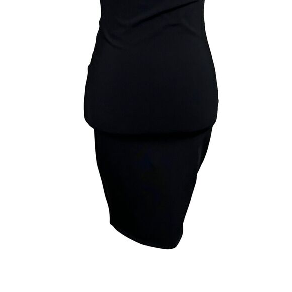 ALEXANDRE VAUTHIER Off Shoulder Midi Dress Women’s Size Medium Black Bodycon - Picture 4 of 11